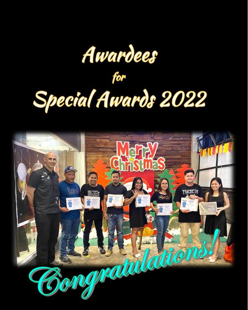 The Awardees for the year 2022